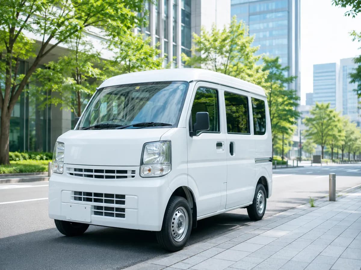 品川区の街を走る株式会社ウィランの軽貨物配送車